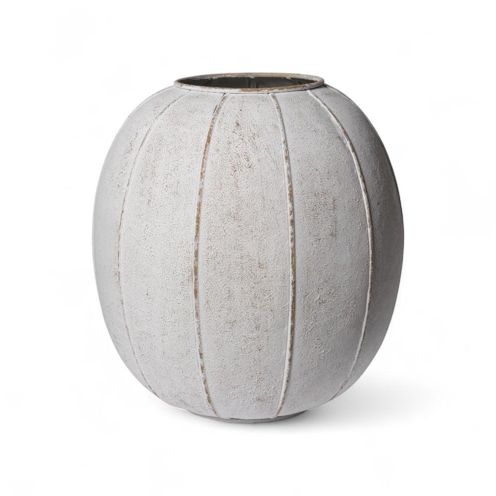 VASO METALLO BIANCO 31.5X31.5XH34